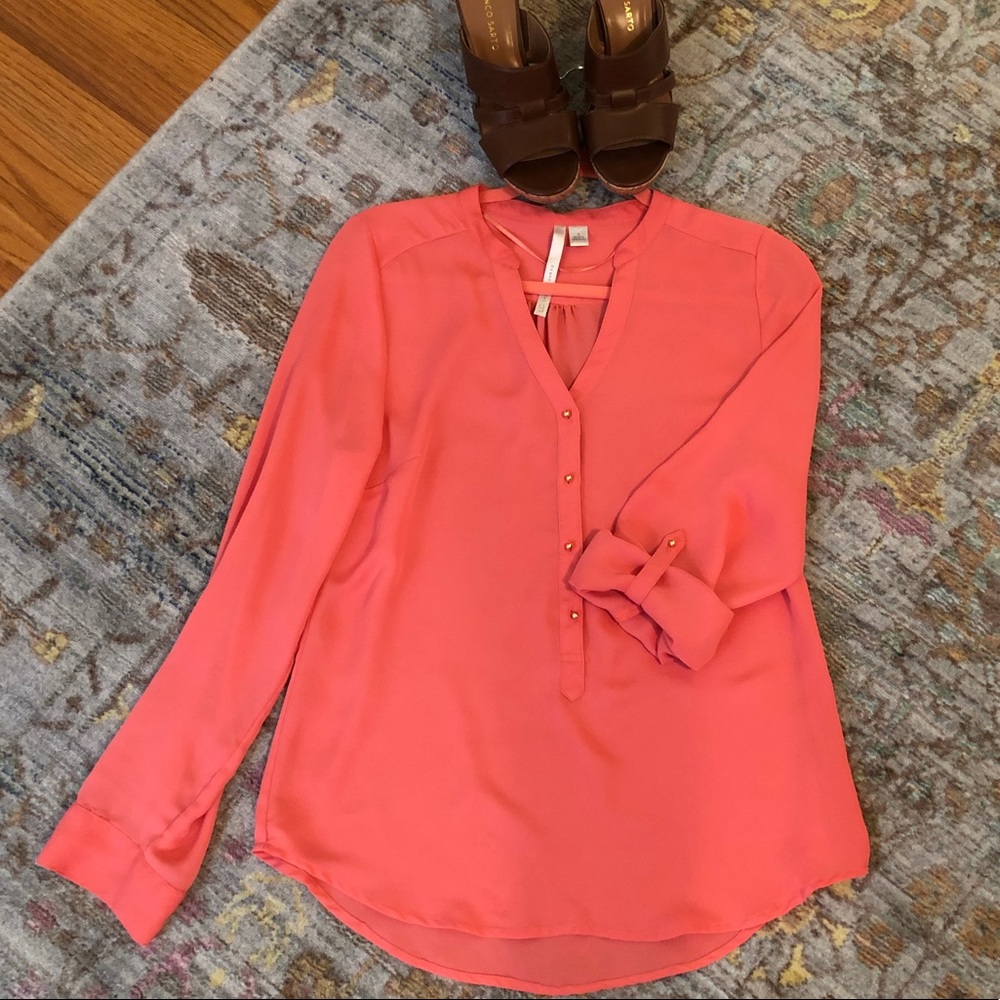 Lauren Conrad coral blouse